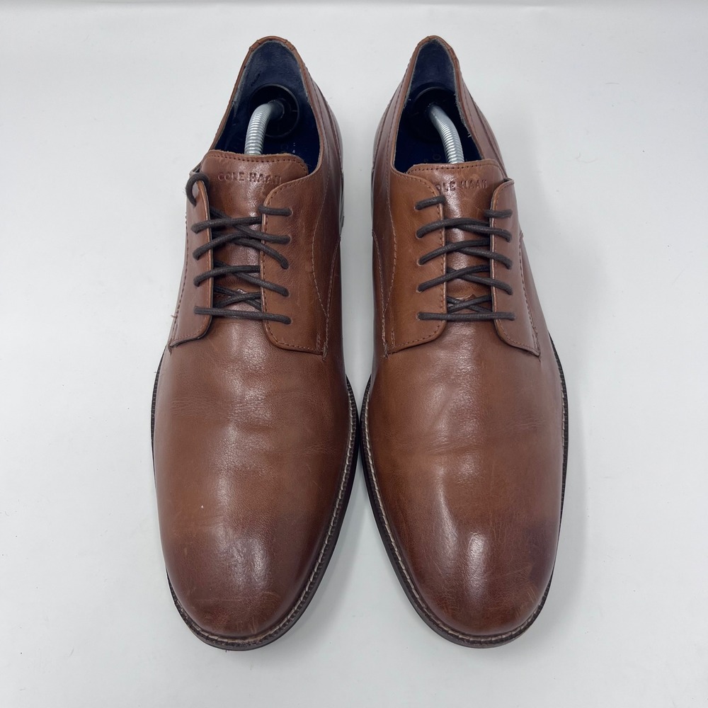 Cole Haan Grand 360 Johnson Plain Oxford Leather Mens 11M Tan Lace Up C31564 EUC - Picture 2 of 7